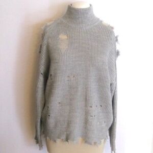 Carmar Distressed Turtleneck Sweater